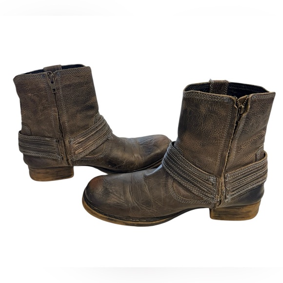 Bed Stu Cooser Buckle Harness Gray/ Brown Boots Size 11 main image 4